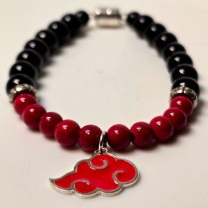 bracelet en argent jade/onyx akatsukilegacy